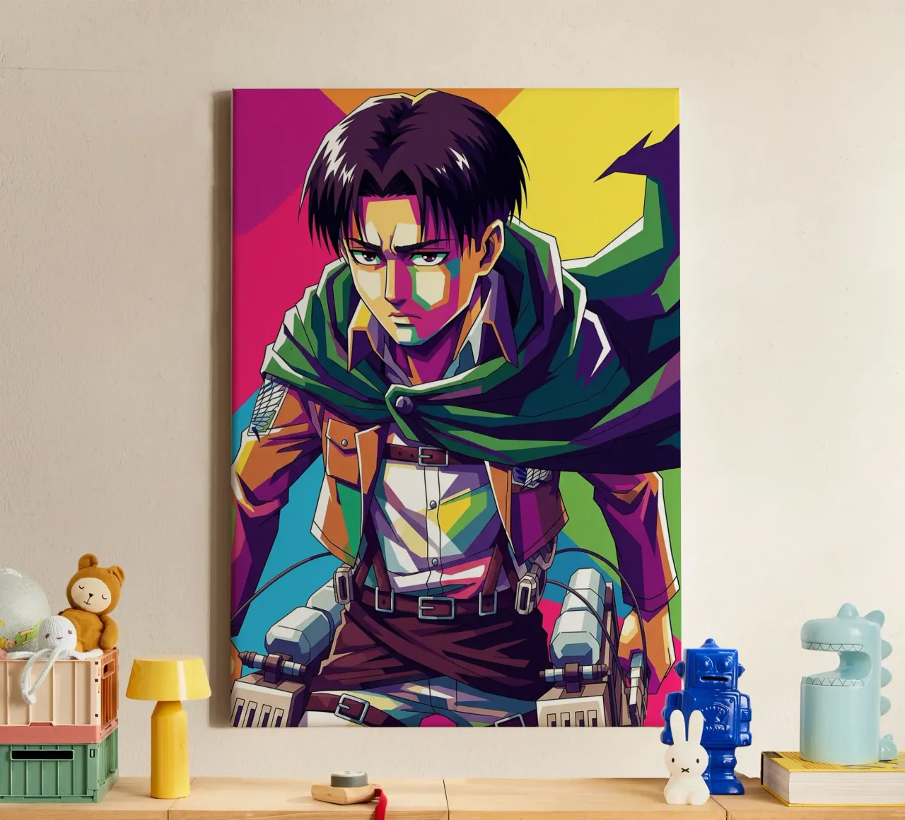 Attack On Titan - Levi Ackerman (3) tela con Cornice a cassetta da Hantamrata