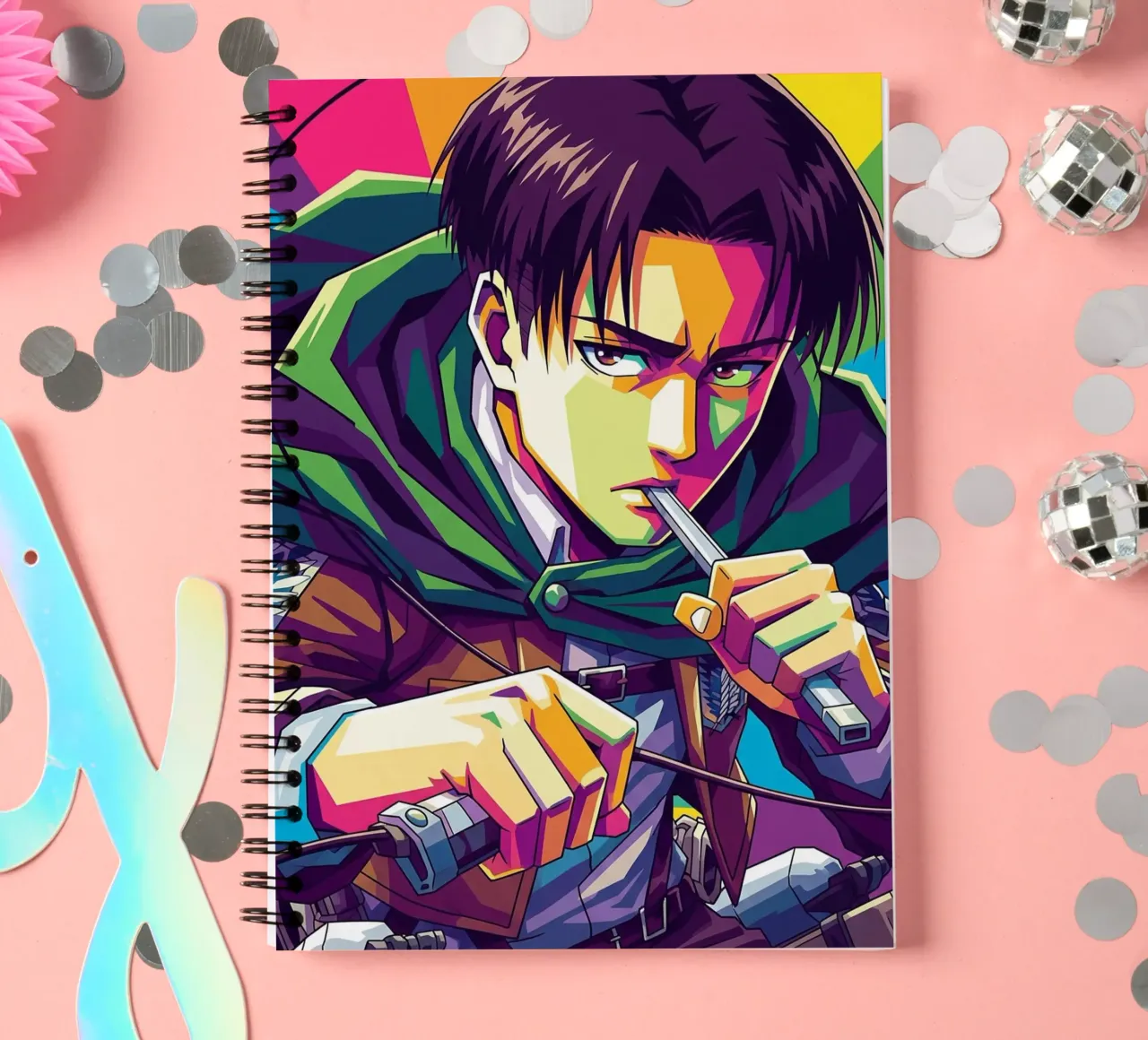 Attack On Titan - Levi Ackerman (4) spiral notebook by Hantamrata