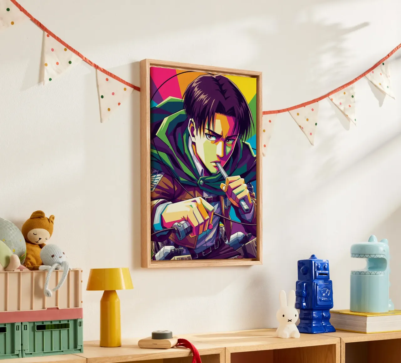 Attacco su Titano - Levi Ackerman (4) tela da Hantamrata