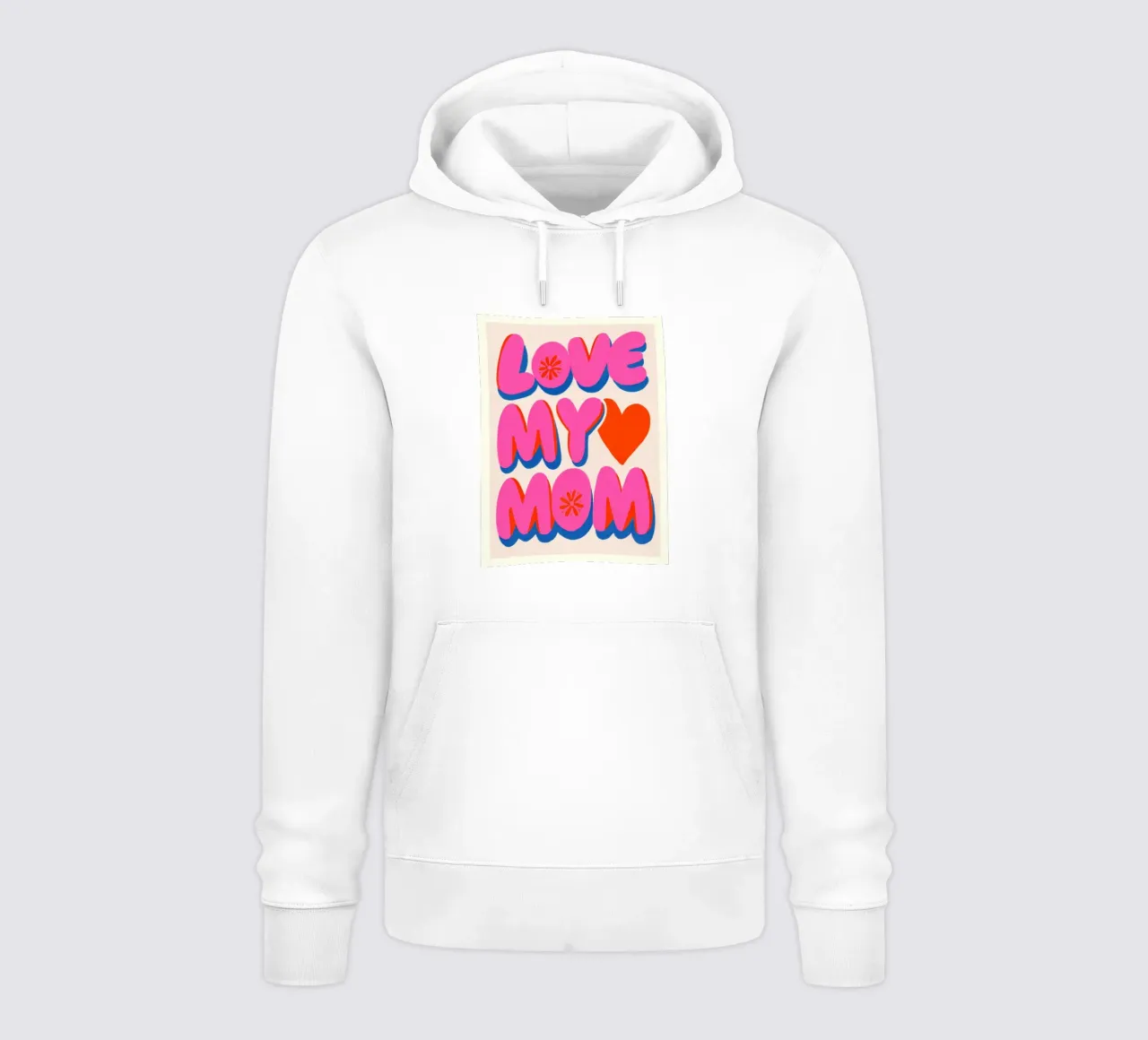 Con amore per la mia mamma, pinki-pop felpa con cappuccio da Carinaprint