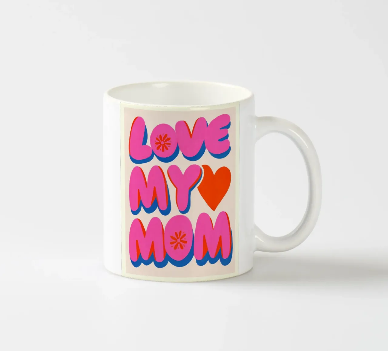 Con amore per la mia mamma, pinki-pop tazza in ceramica da Carinaprint
