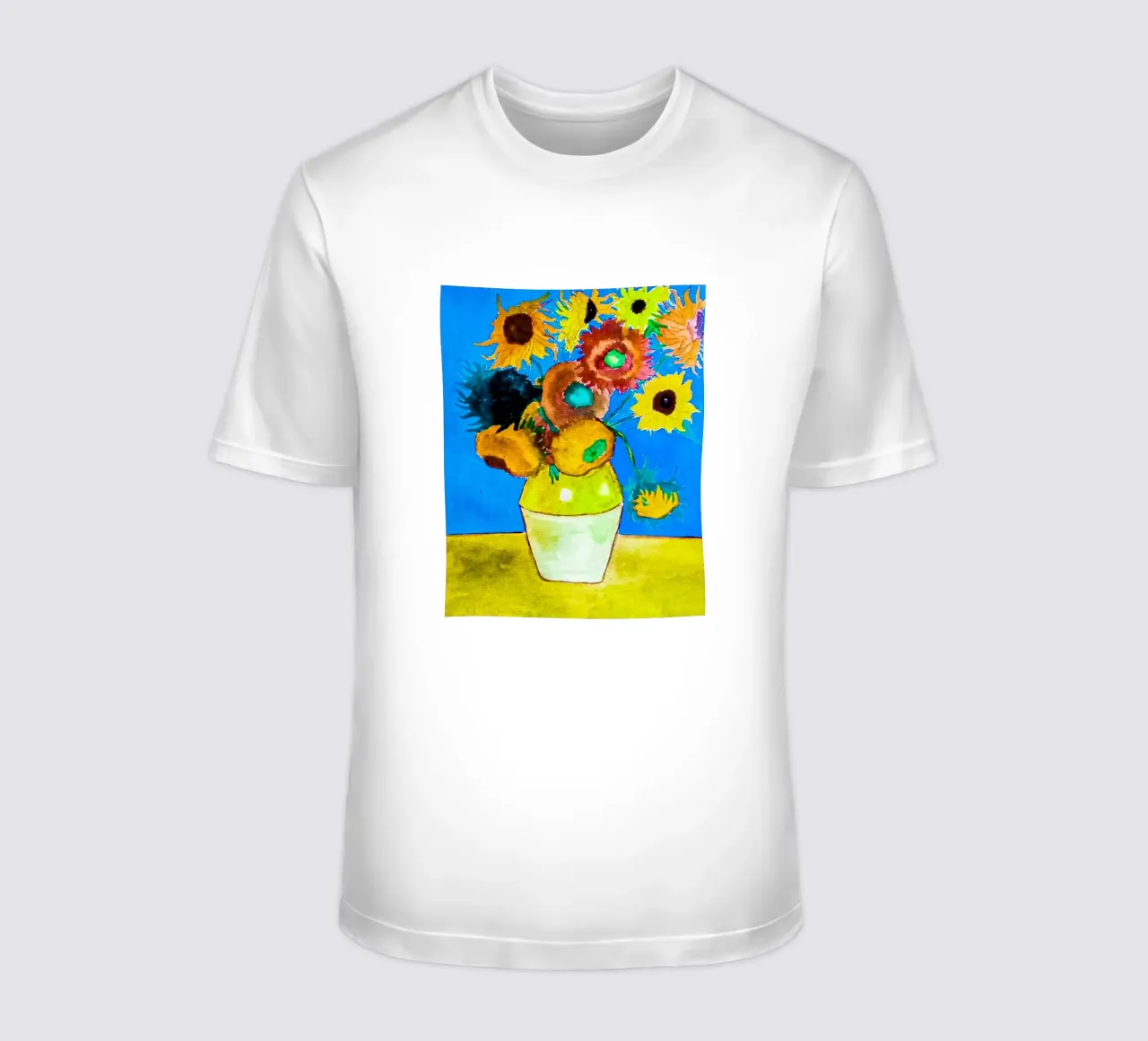 vaso di girasoli colorati t-shirt da cloud shop