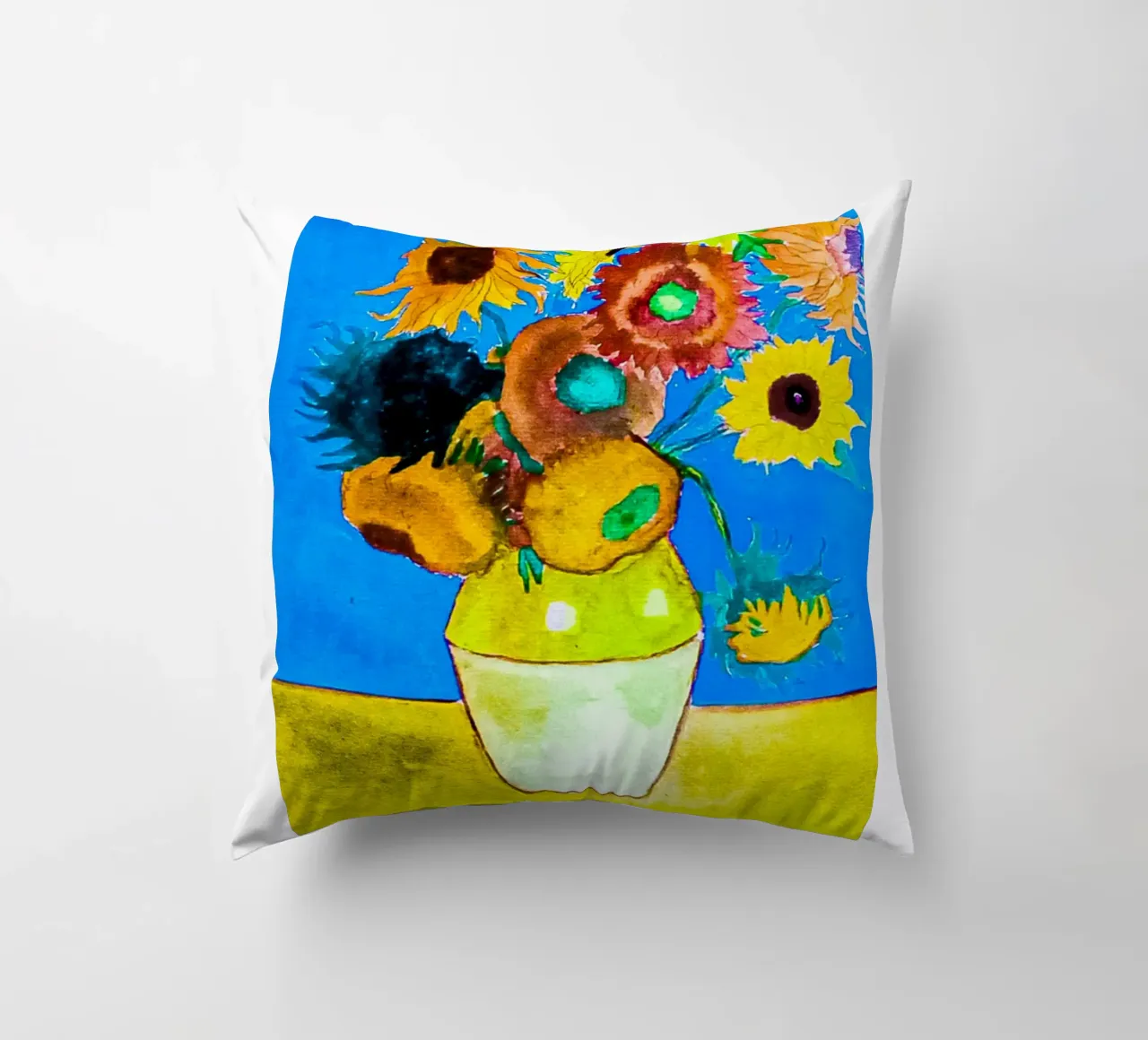 vaso di girasoli colorati cuscino da cloud shop