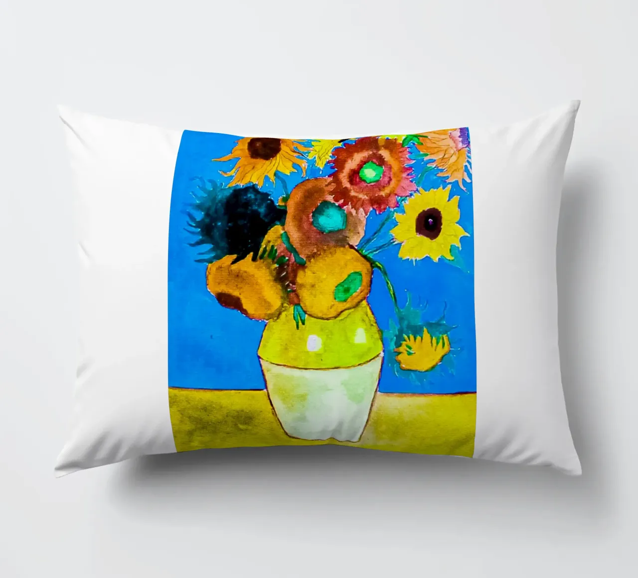 vaso di girasoli colorati cuscino da cloud shop