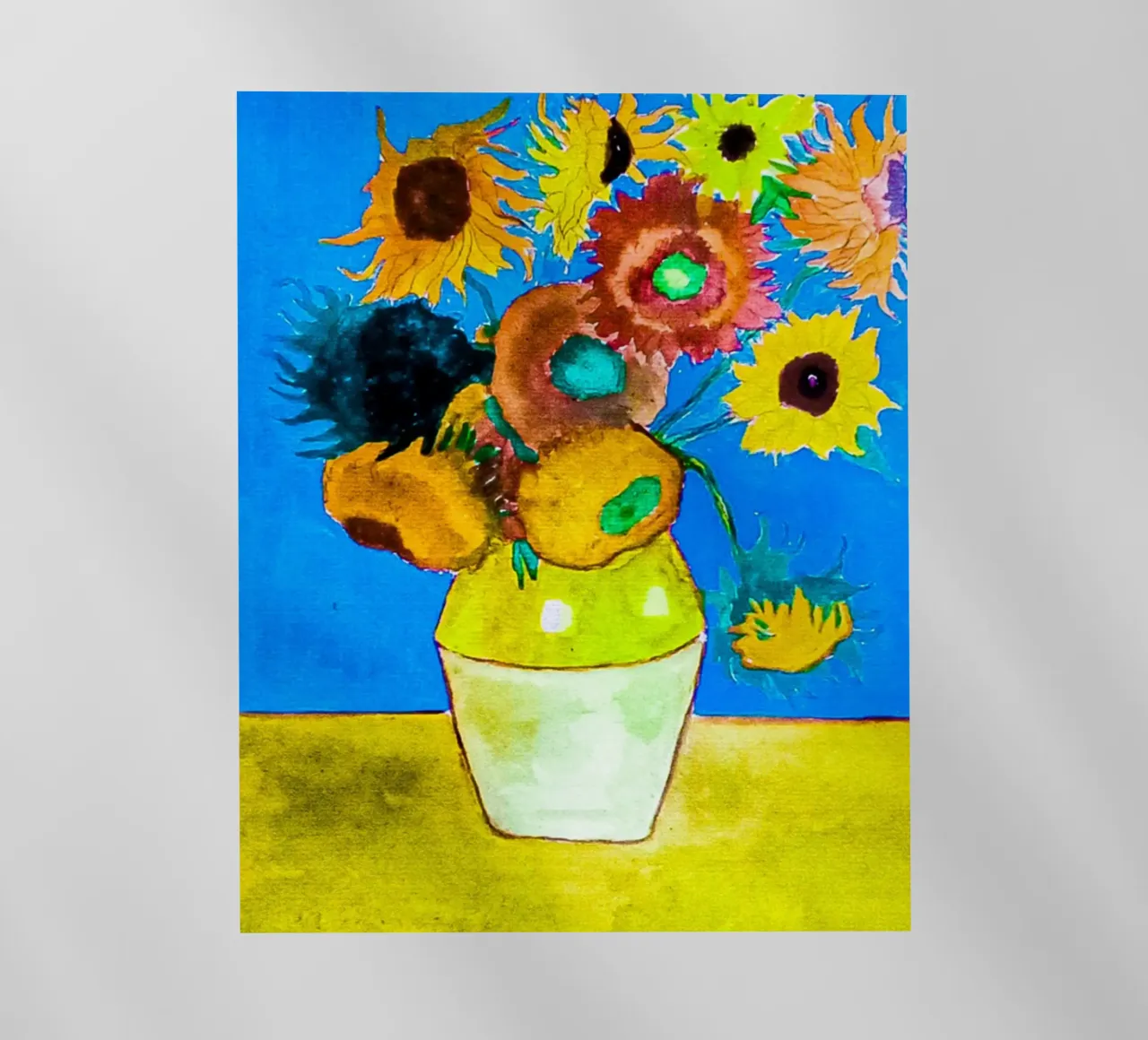 vaso di girasoli colorati pellicola backlit da cloud shop