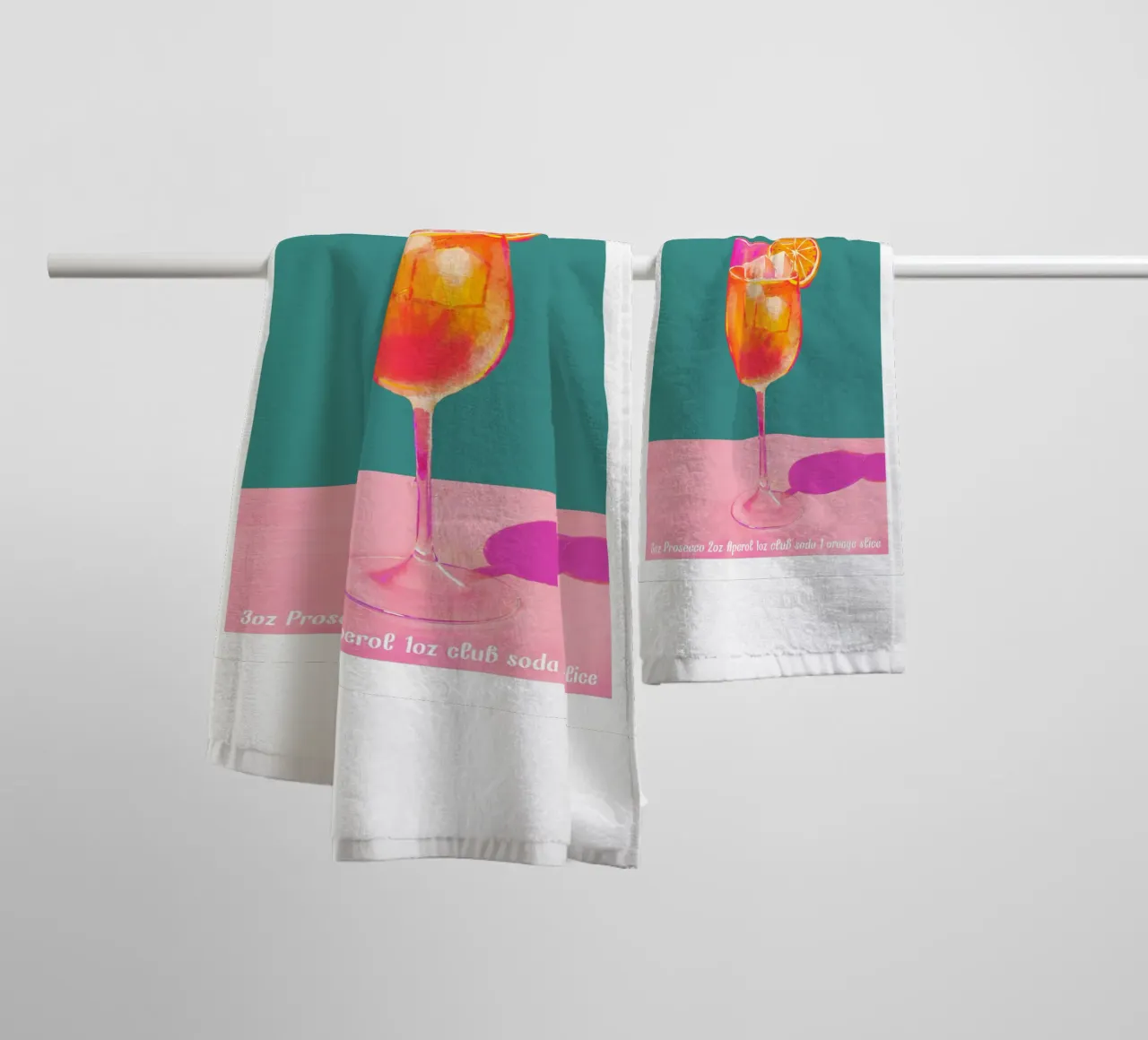 Cóctel Aperol Spritz toalla de baño de cafelab
