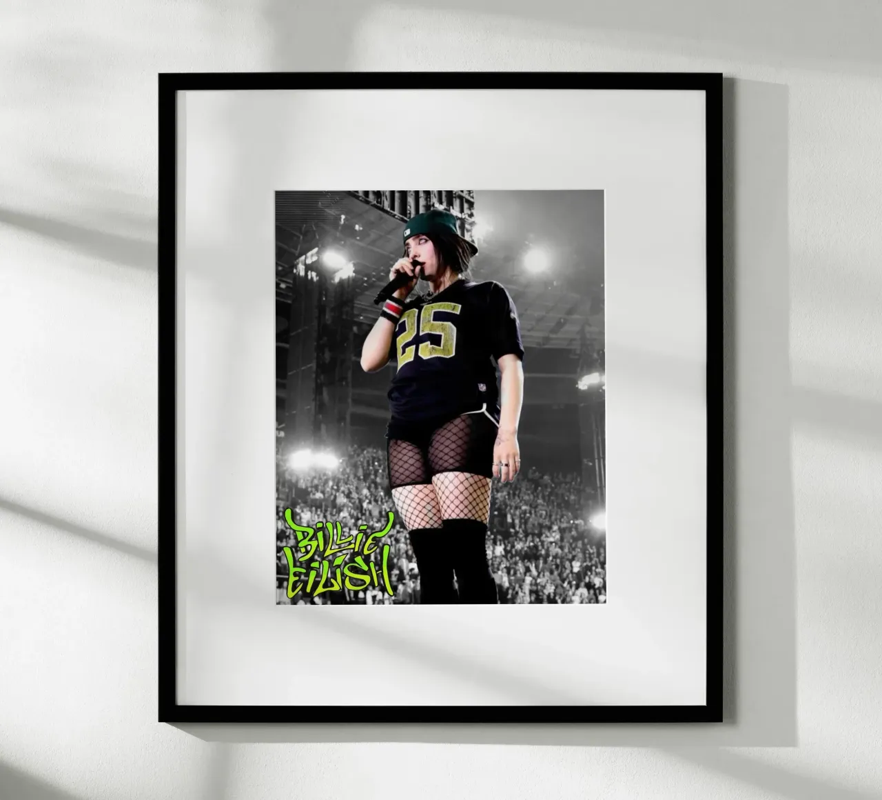 Billie Eilish poster met aluminium frame van Musadad Shop
