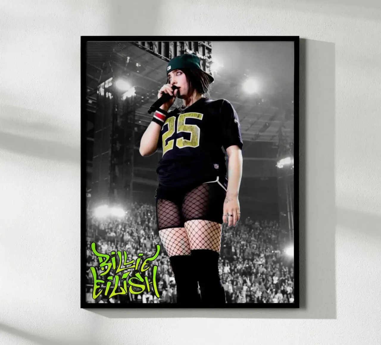 Billie Eilish poster met aluminium frame van Musadad Shop