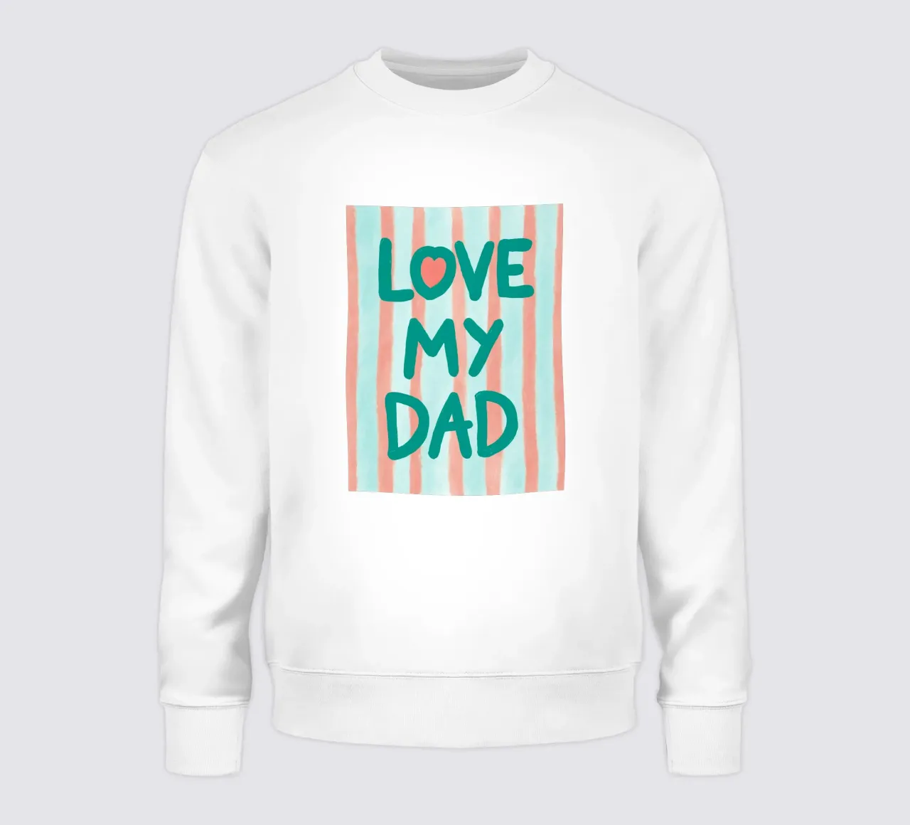 Messaggio "Love my Dad" con cuore felpa da Carinaprint