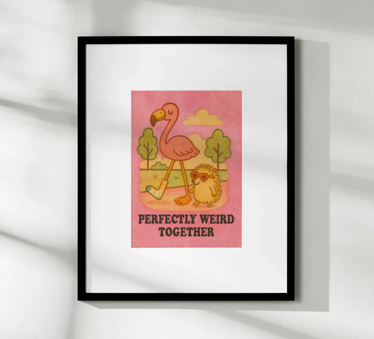 perfettamente strano insieme pittura d'arte poster con telaio in plastica da Mutiaram
