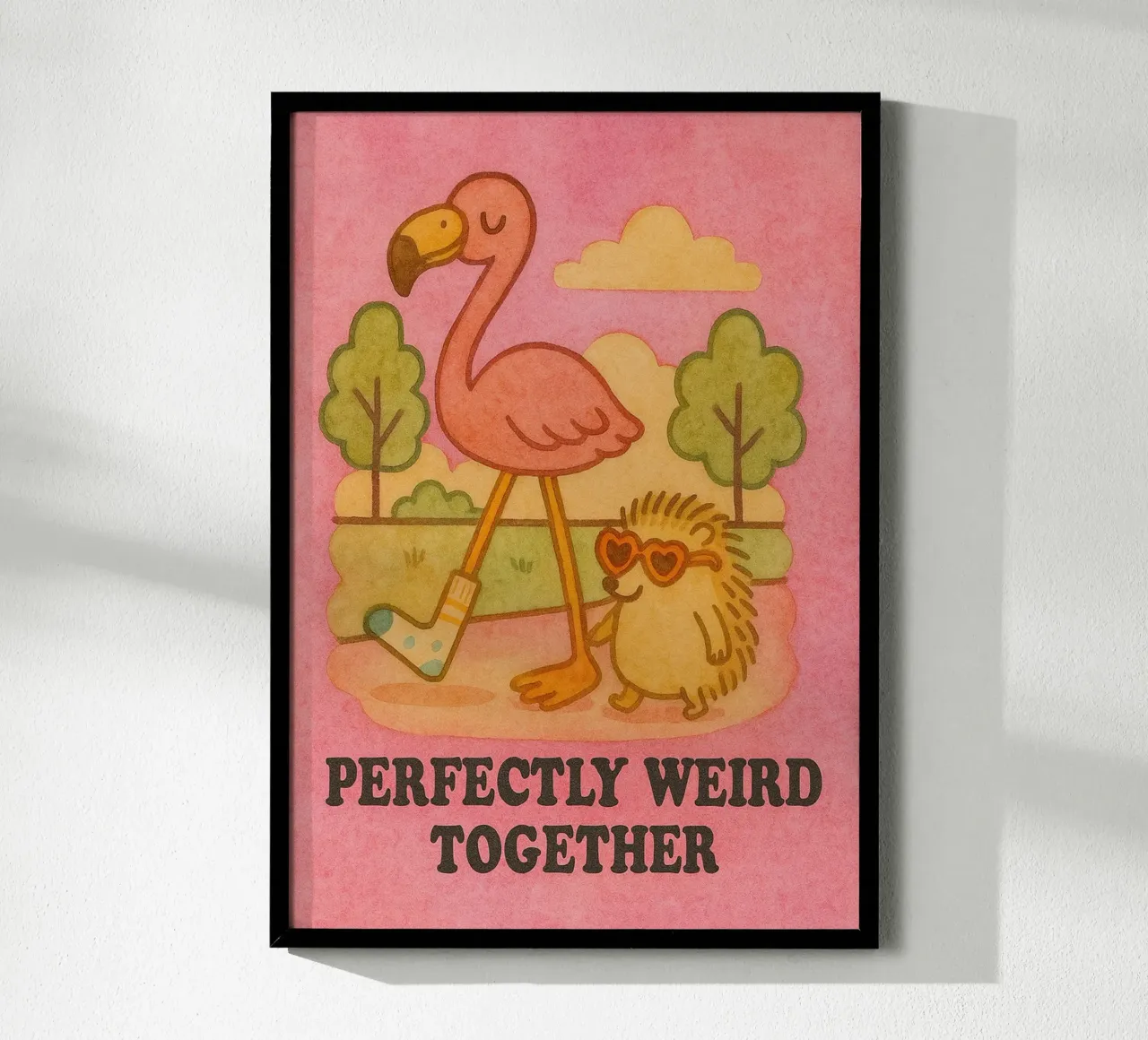 perfettamente strano insieme pittura d'arte poster con telaio in plastica da Mutiaram