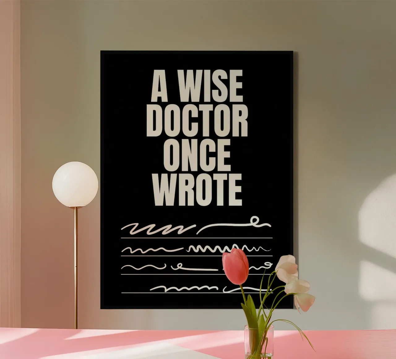 Citazione di un medico saggio tela con Cornice a cassetta da Ashley Studio