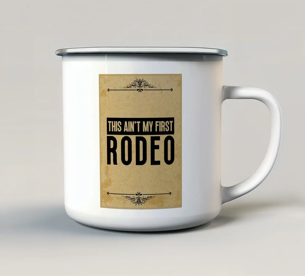 Questo non è il mio primo Rodeo tazza in smalto da Ashley Studio