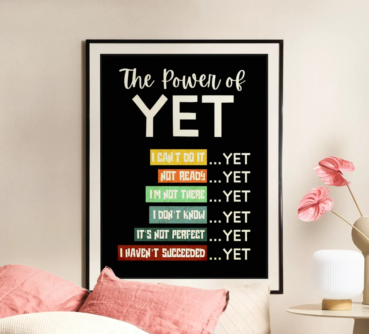 Il potere di Yet poster con telaio in alluminio da Ashley Studio