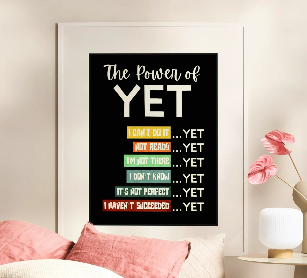 Il potere di Yet poster con telaio in alluminio da Ashley Studio
