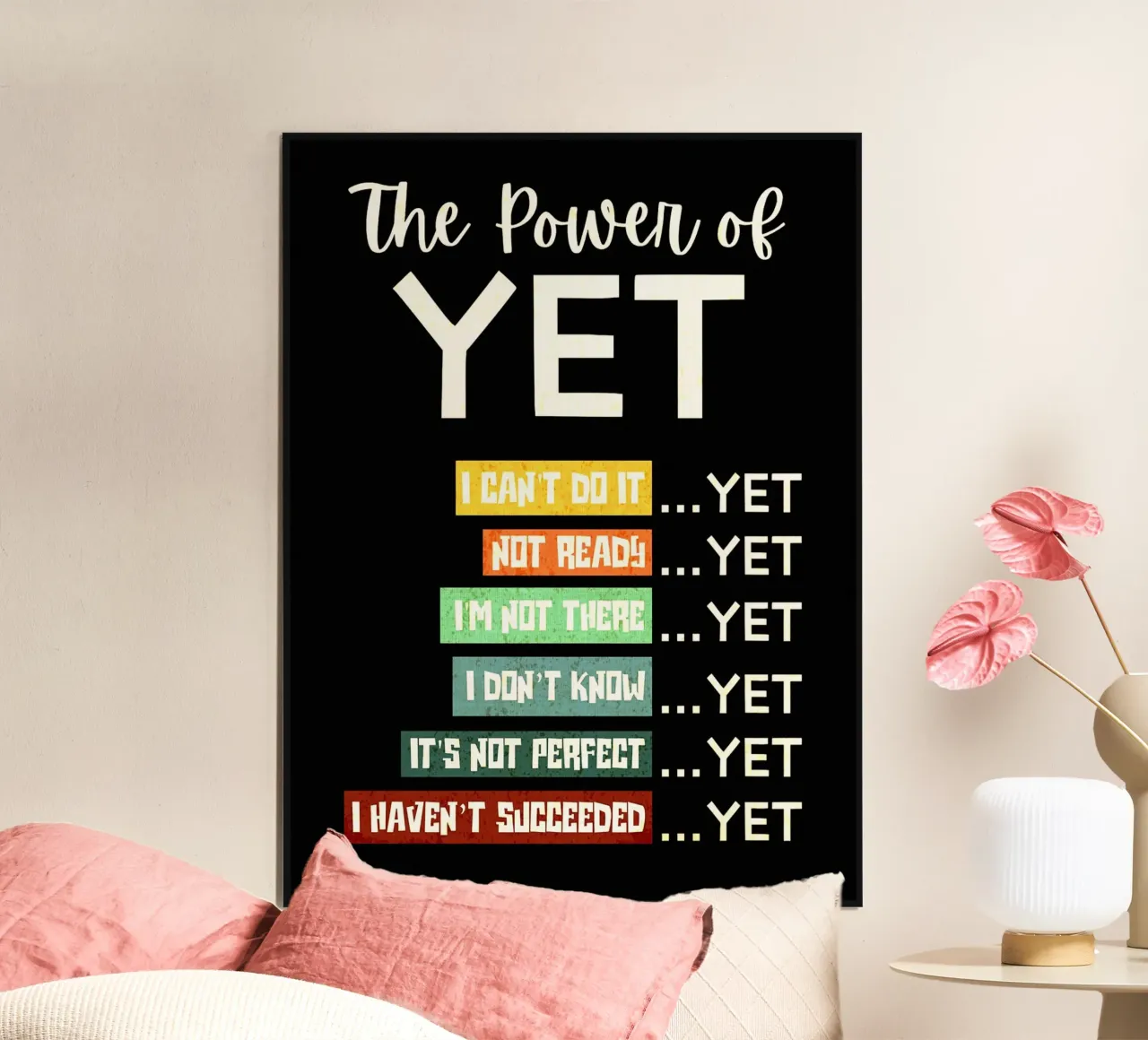 Il potere di Yet poster con telaio in alluminio da Ashley Studio