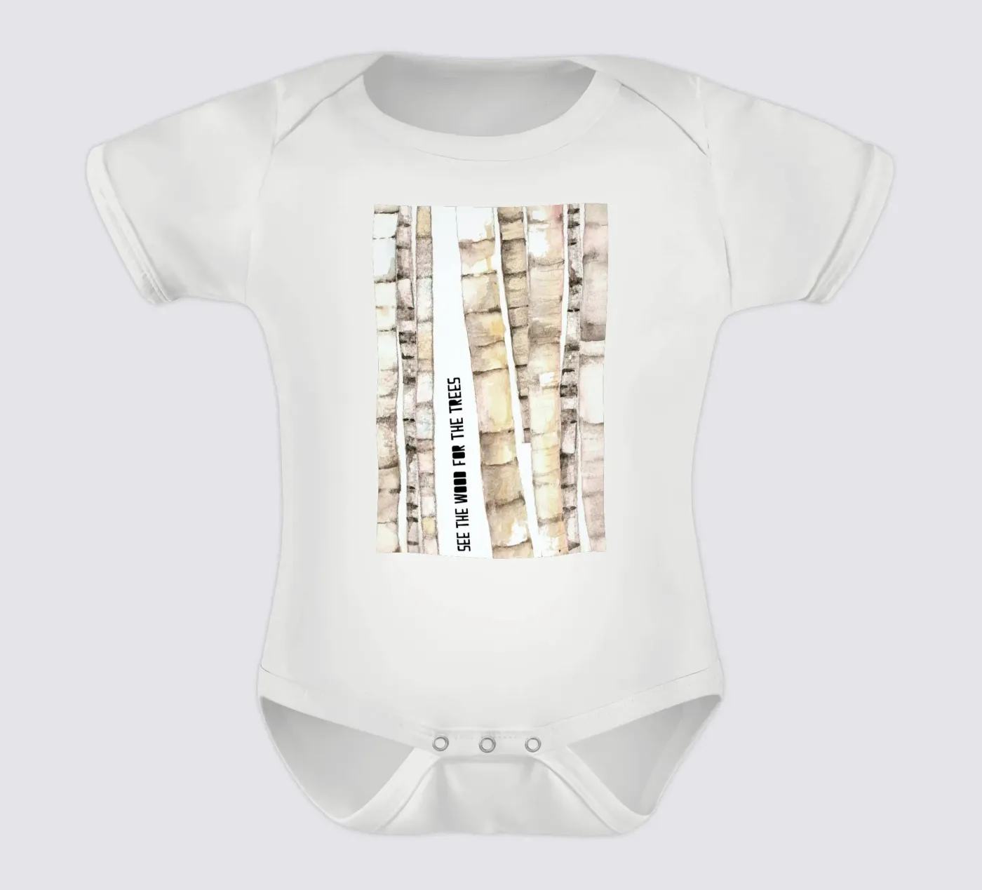 Trees short-sleeve baby romper by Trabolt Design