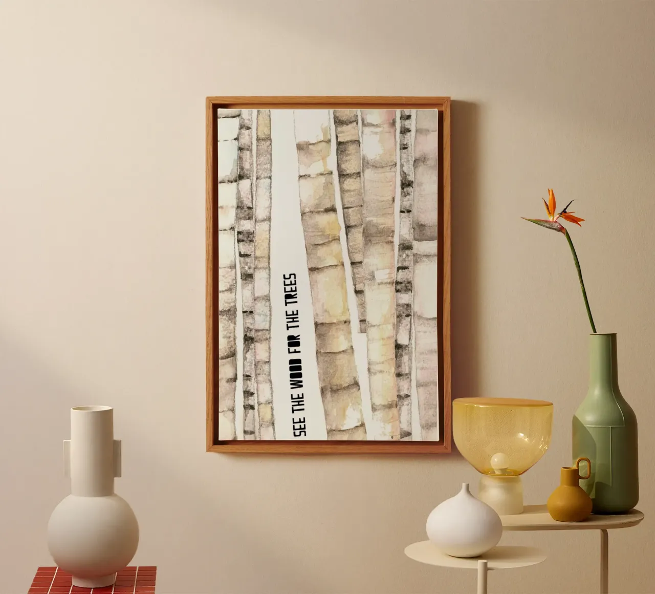Trees tela con Cornice a cassetta da Trabolt Design