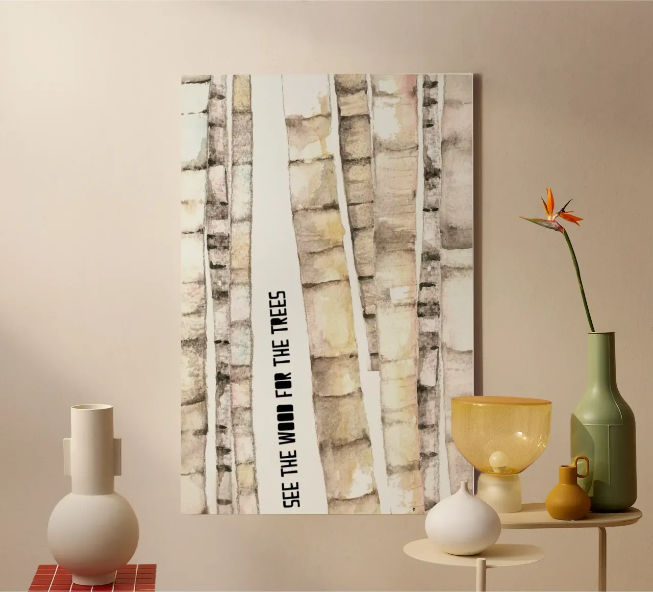 Trees tela con Cornice a cassetta da Trabolt Design