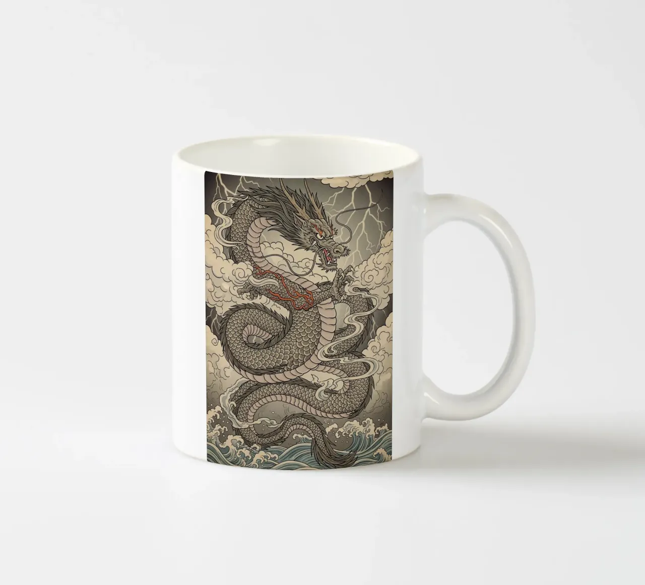Drago - Stile vintage giapponese tazza in ceramica da Lembayung art