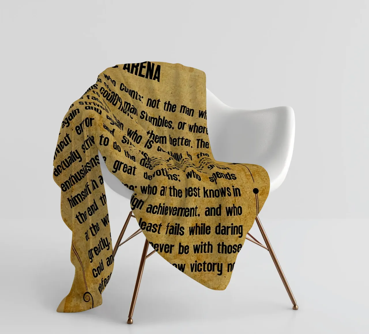 The Man in the Arena fleece blanket by Ashley Studio