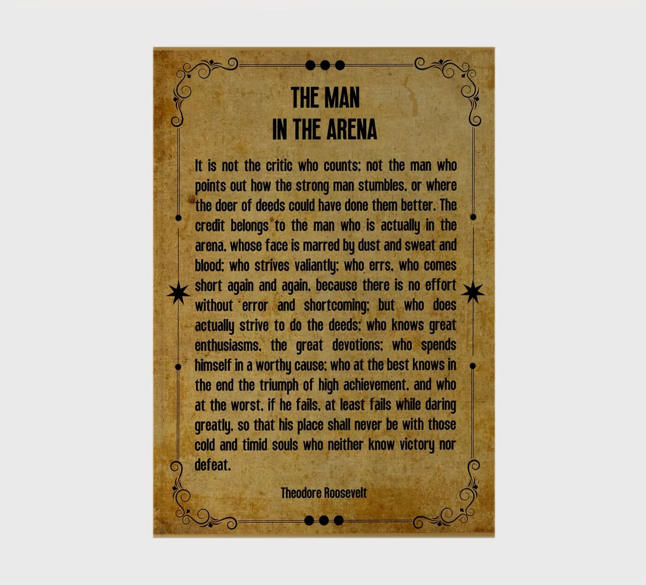 The Man in the Arena notebook by Ashley Studio