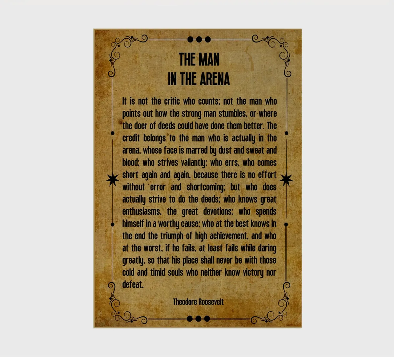 The Man in the Arena notebook by Ashley Studio