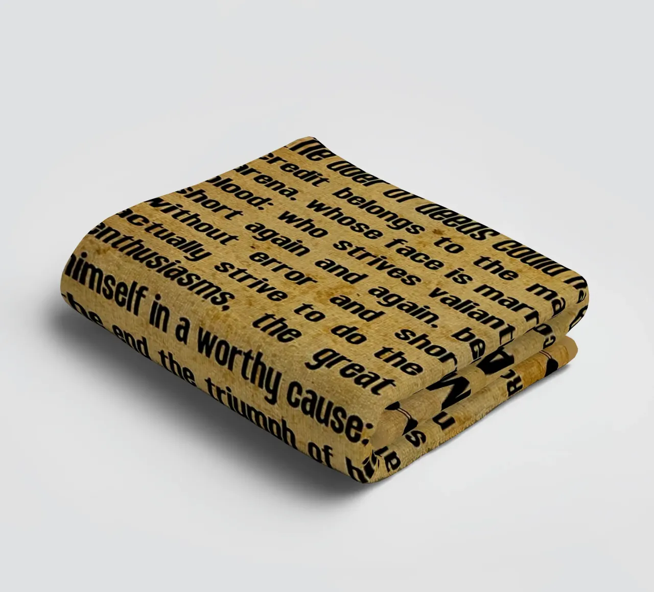The Man in the Arena towel by Ashley Studio