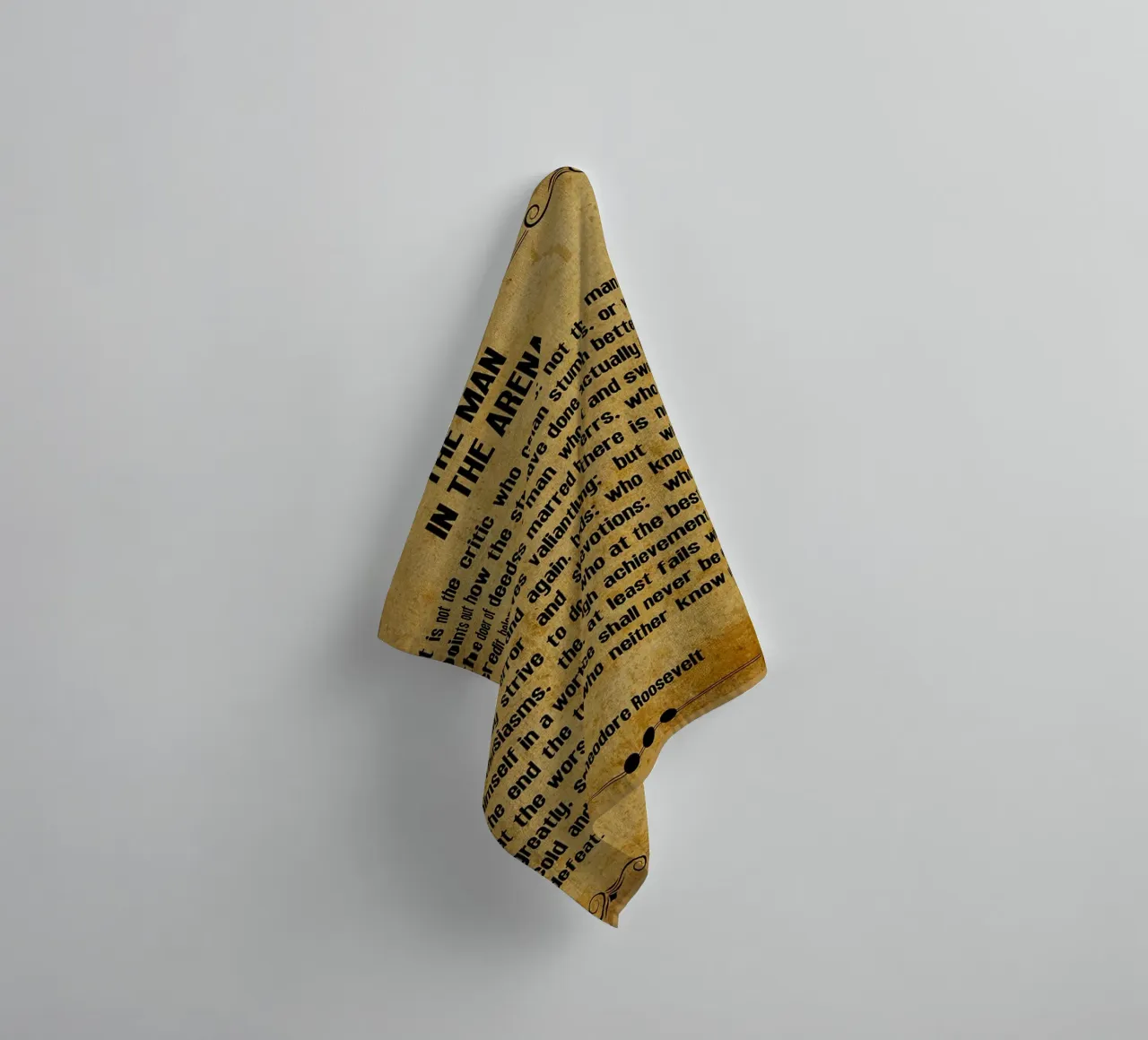 The Man in the Arena towel by Ashley Studio