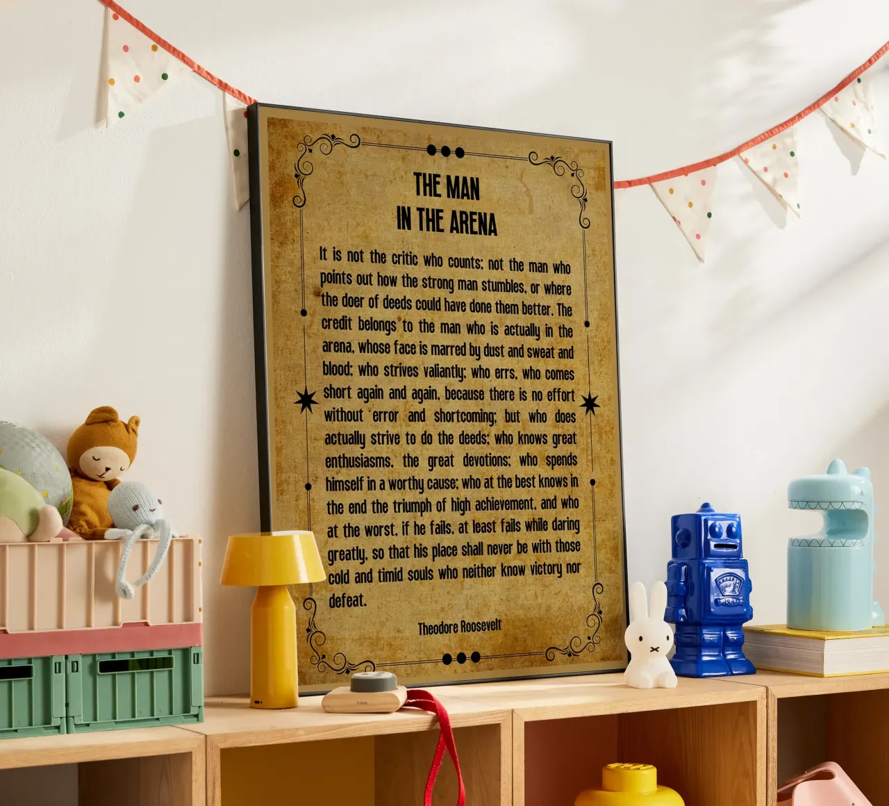 The Man in the Arena alu-dibond by Ashley Studio