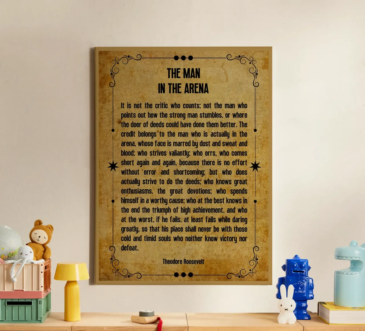 The Man in the Arena canvas with Floater frame by Ashley Studio