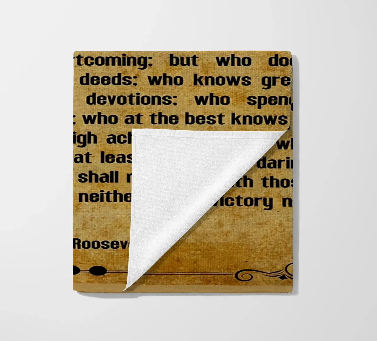 The Man in the Arena beach towel by Ashley Studio