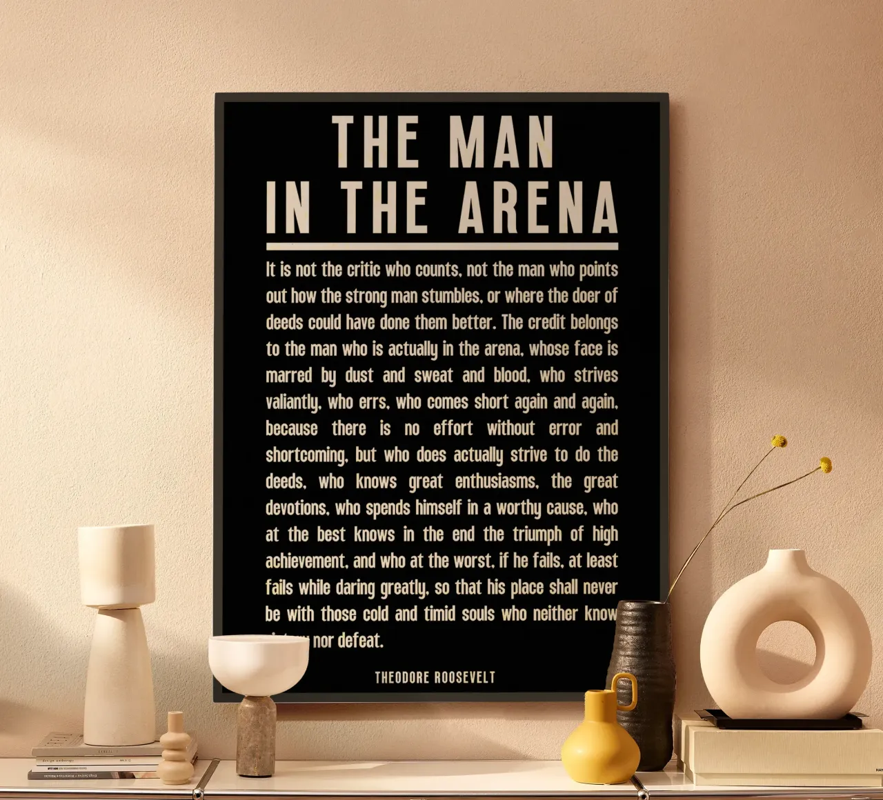 The Man in the Arena alu-dibond by Ashley Studio