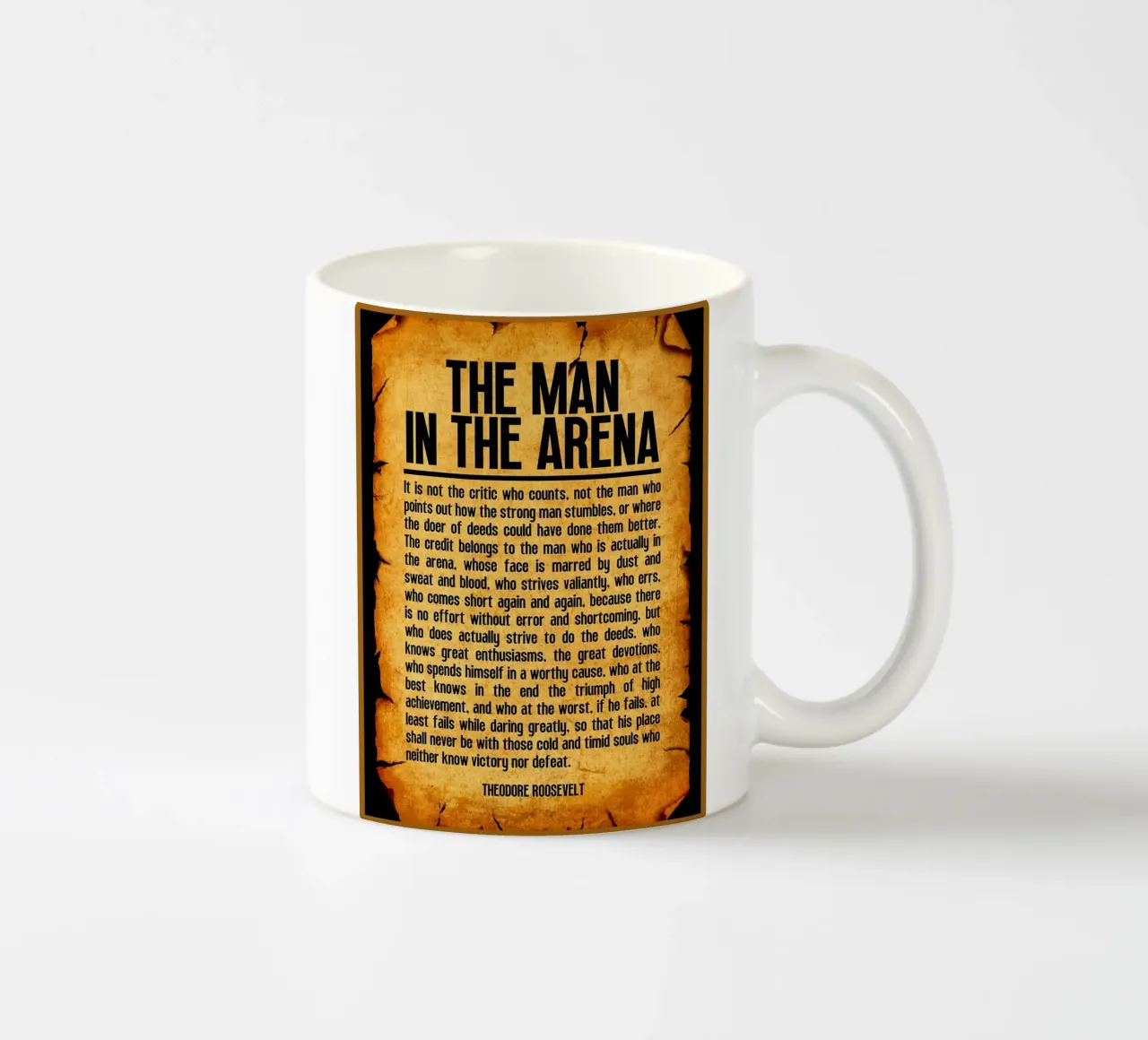 The Man in the Arena ceramic mug by Ashley Studio