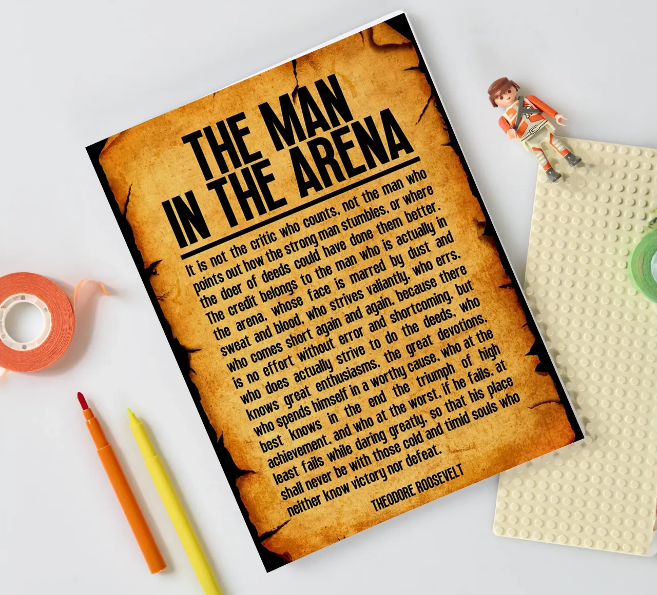 The Man in the Arena notebook by Ashley Studio