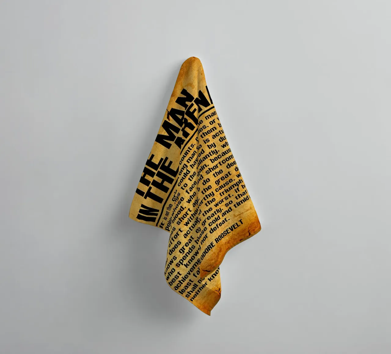 The Man in the Arena towel by Ashley Studio