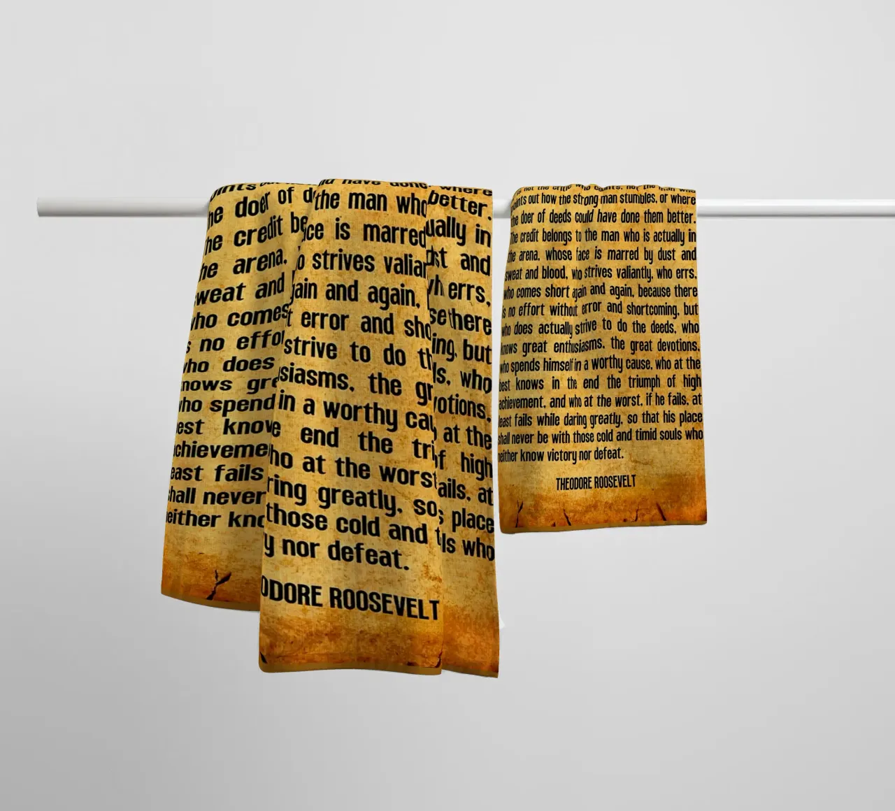 The Man in the Arena towel by Ashley Studio