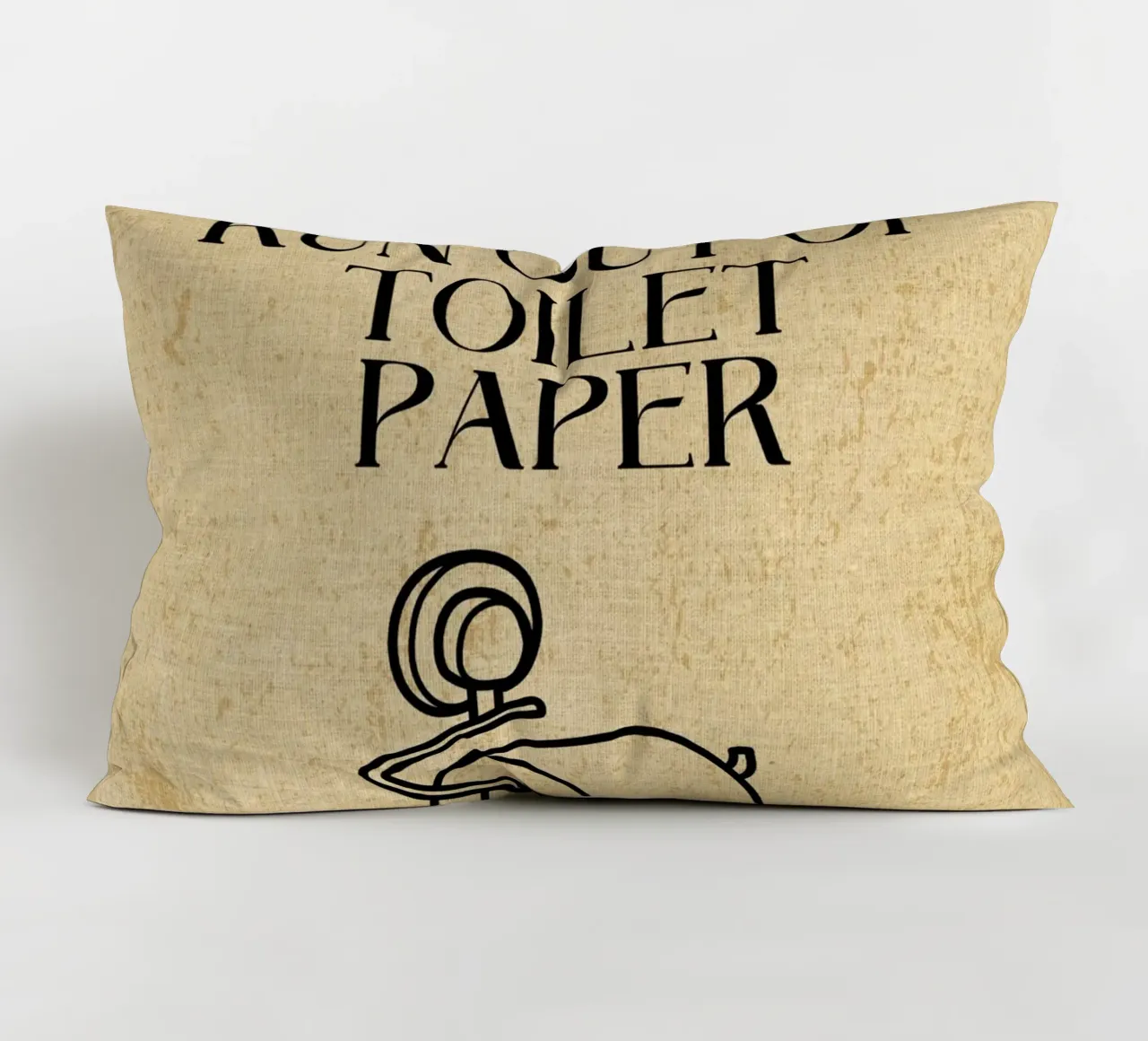 Text me if you run out of toilet paper decorative cushion by Ashley Studio