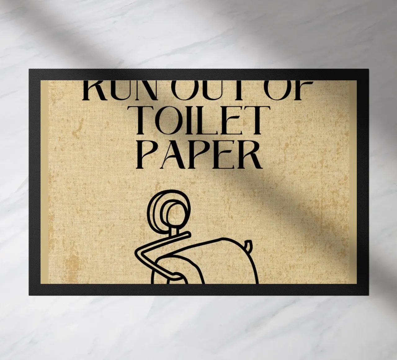 Text me if you run out of toilet paper doormat by Ashley Studio