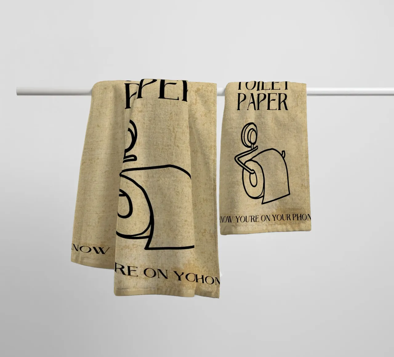 Text me if you run out of toilet paper towel by Ashley Studio