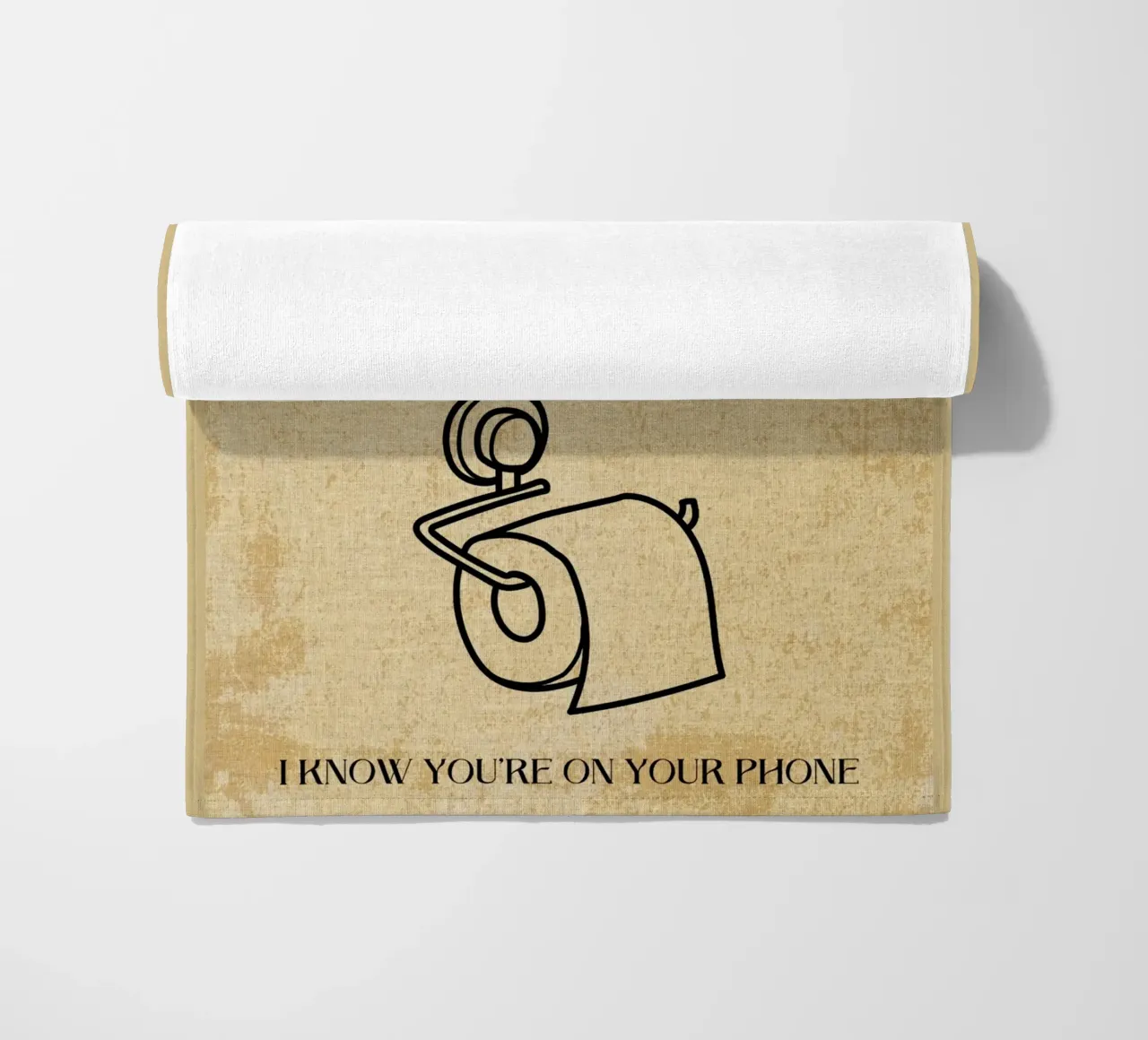 Text me if you run out of toilet paper beach towel by Ashley Studio