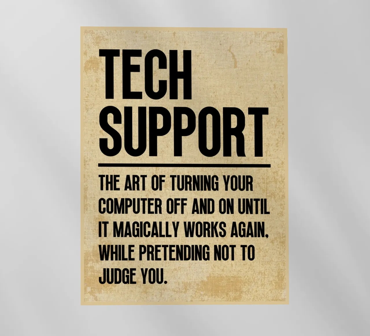 Tech Support Grappig Definitie backlit folie van Ashley Studio