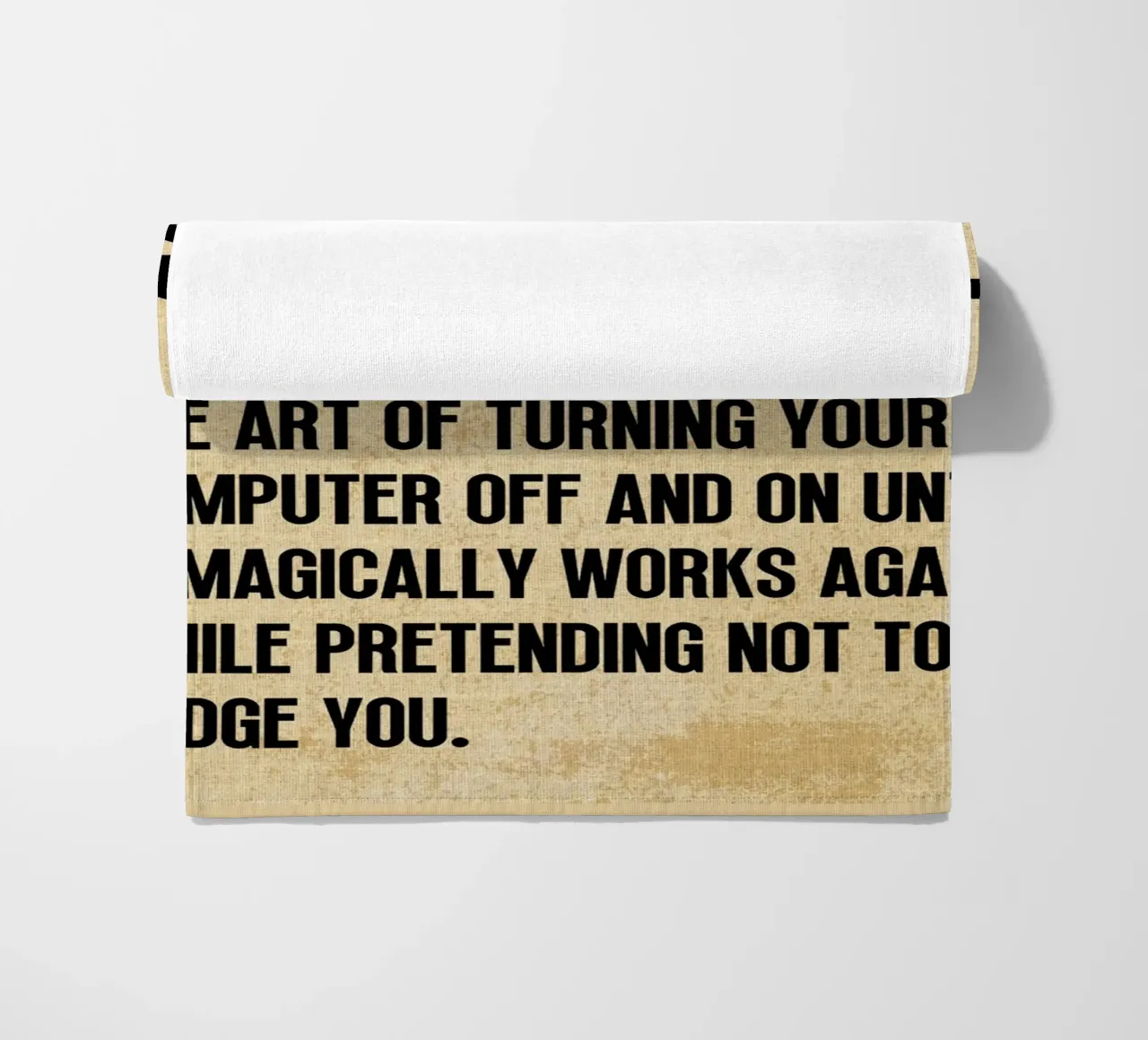 Tech Support Funny Definition beach towel by Ashley Studio