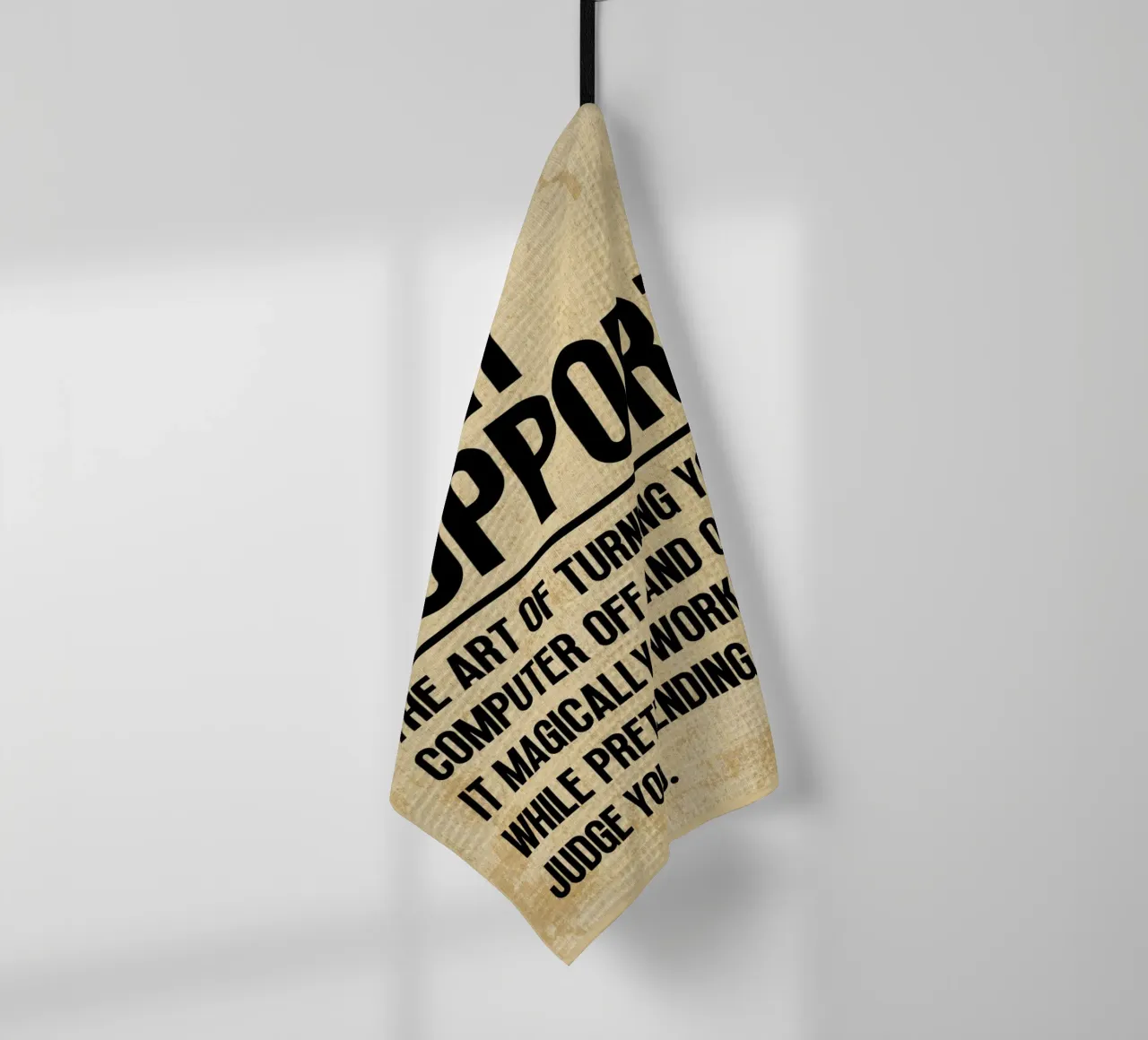 Tech Support Funny Definition tea towel by Ashley Studio