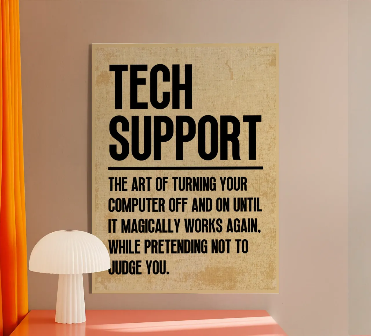 Tech Support Funny Definition acrylic glass by Ashley Studio