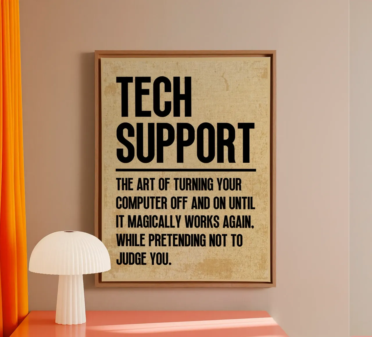 Tech Support Funny Definition canvas by Ashley Studio