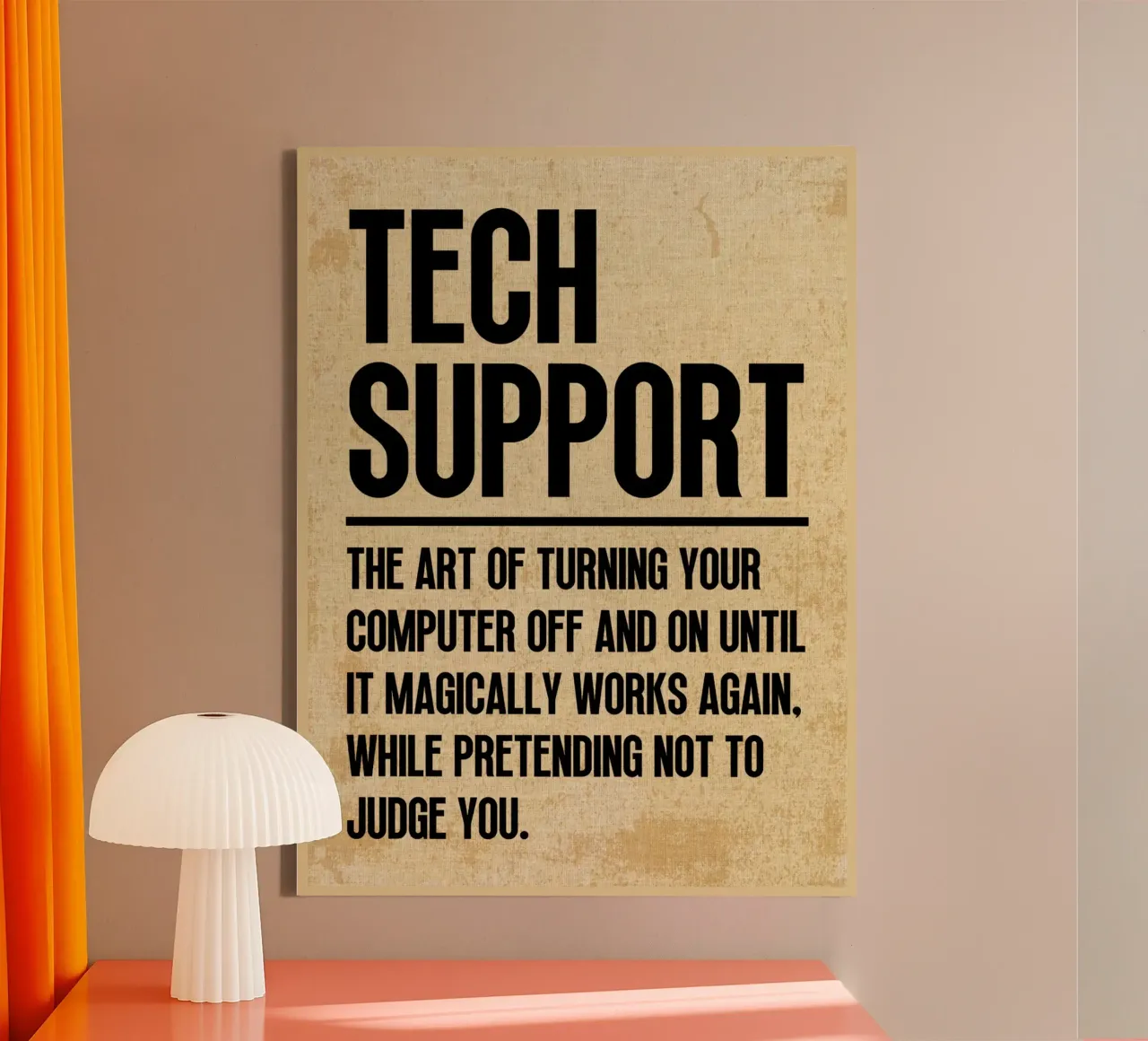 Tech Support Funny Definition canvas by Ashley Studio