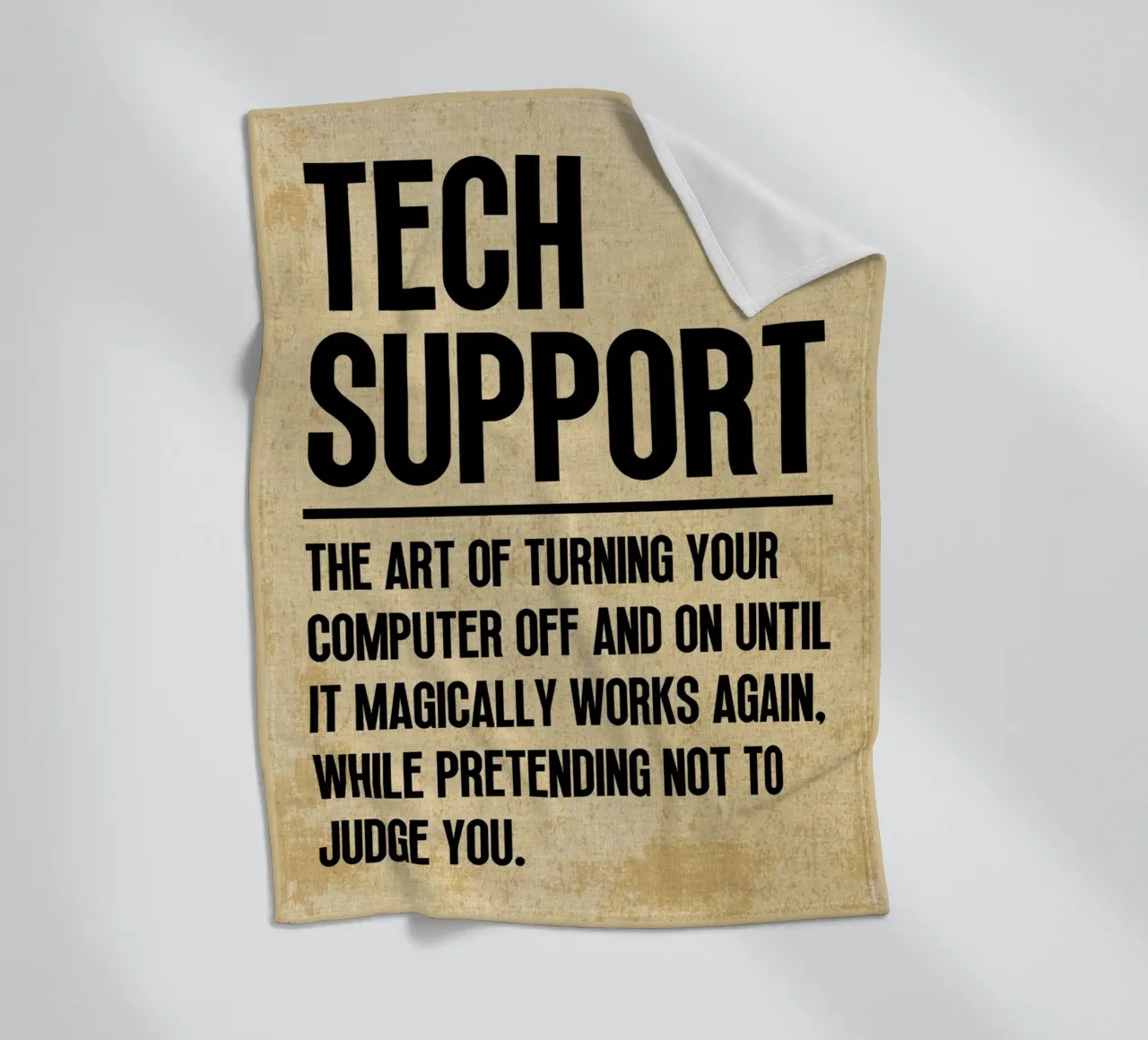Tech Support Funny Definition fleece blanket by Ashley Studio