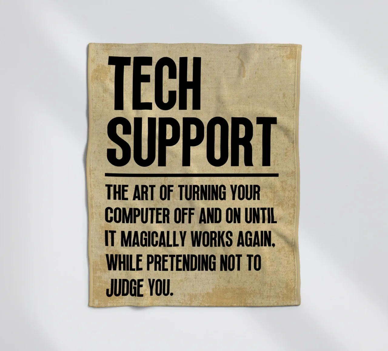 Tech Support Funny Definition fleece blanket by Ashley Studio