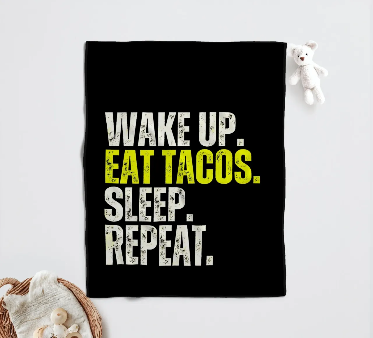Taco Lifestyle Quote coperta in pile da Ashley Studio